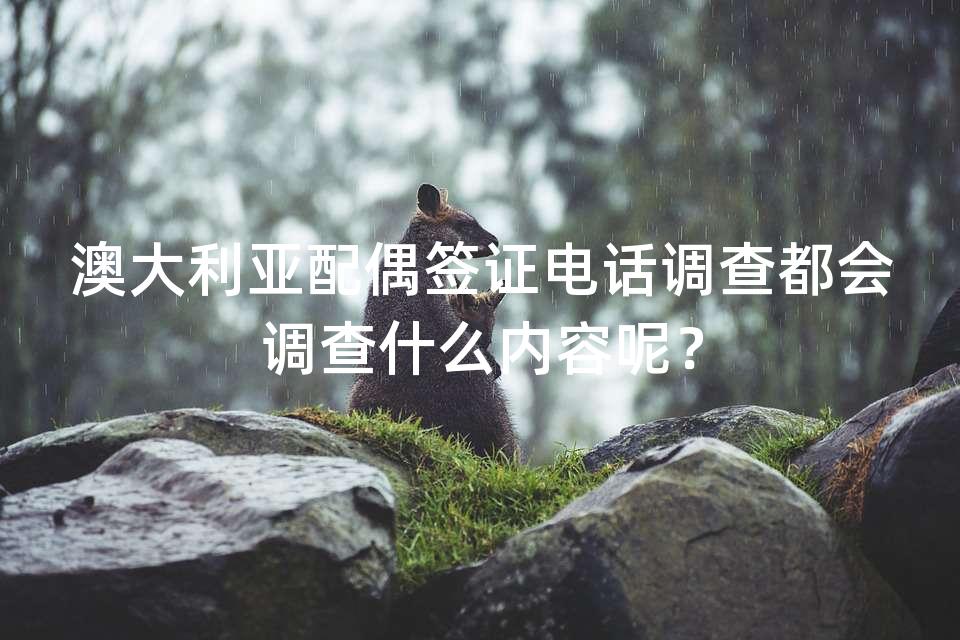 澳大利亚配偶签证电话调查都会调查什么内容呢？