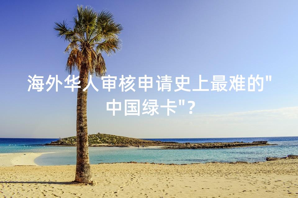 海外华人审核申请史上最难的