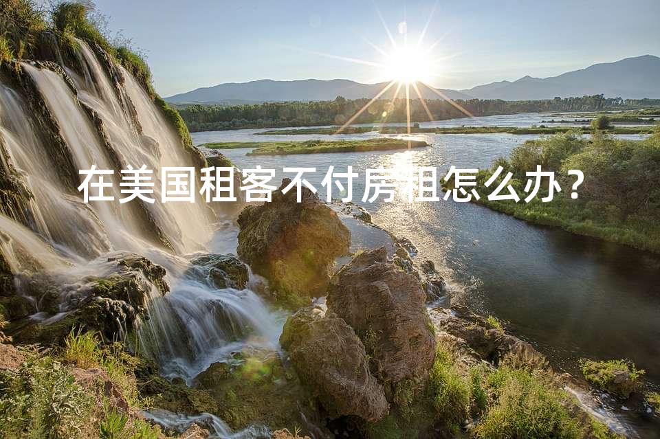 在美国租客不付房租怎么办? 在美国租客不付房租怎么办?