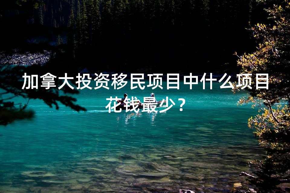 加拿大投资移民项目中什么项目花钱最少? 加拿大投资移民项目中什么项目花钱最少?