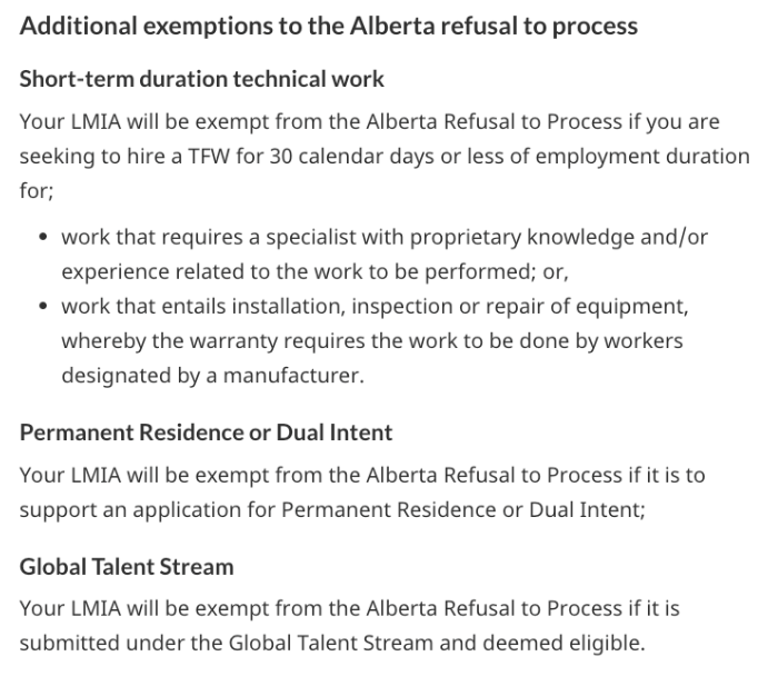 注意，以后这些职位已经不能申请加拿大LMIA