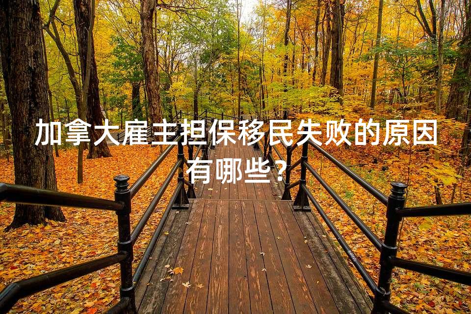 加拿大雇主担保移民失败的原因有哪些？