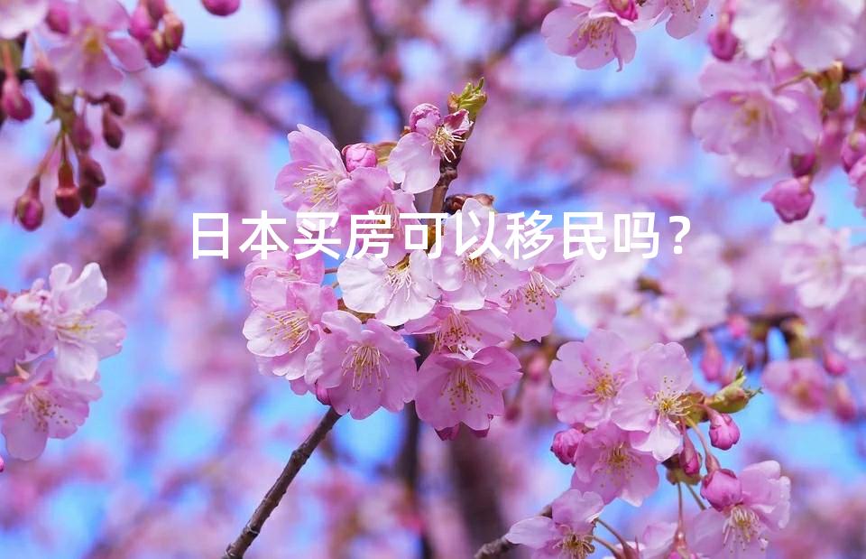 日本买房可以移民吗? 日本买房可以移民吗?