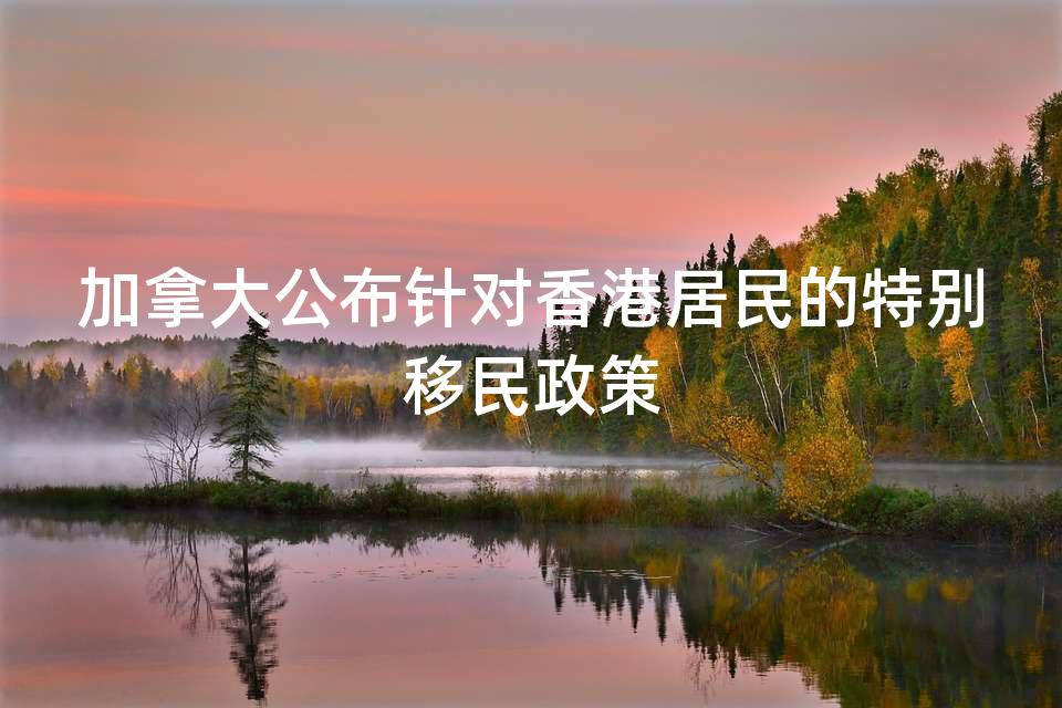 加拿大公布针对香港居民的特别移民政策