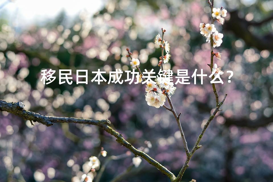 移民日本成功关键是什么？