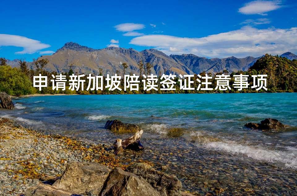 申请新加坡陪读签证注意事项