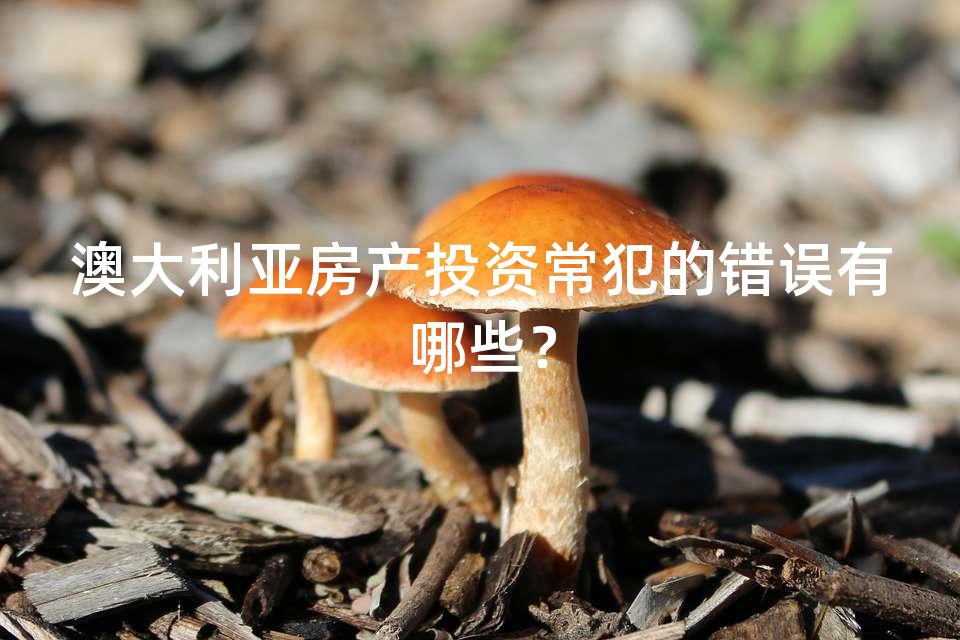 澳大利亚房产投资常犯的错误有哪些? 澳大利亚房产投资常犯的错误有哪些?