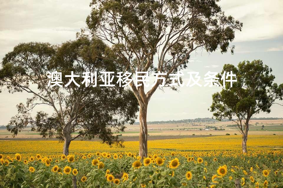澳大利亚移民方式及条件 澳大利亚移民方式及条件