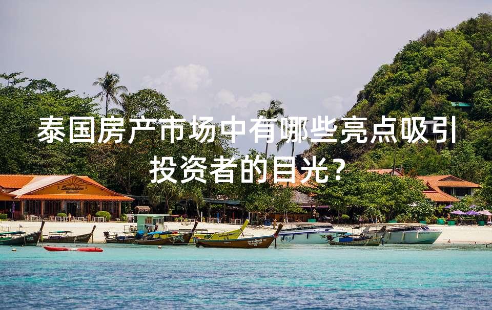 泰国房产市场中有哪些亮点吸引投资者的目光？