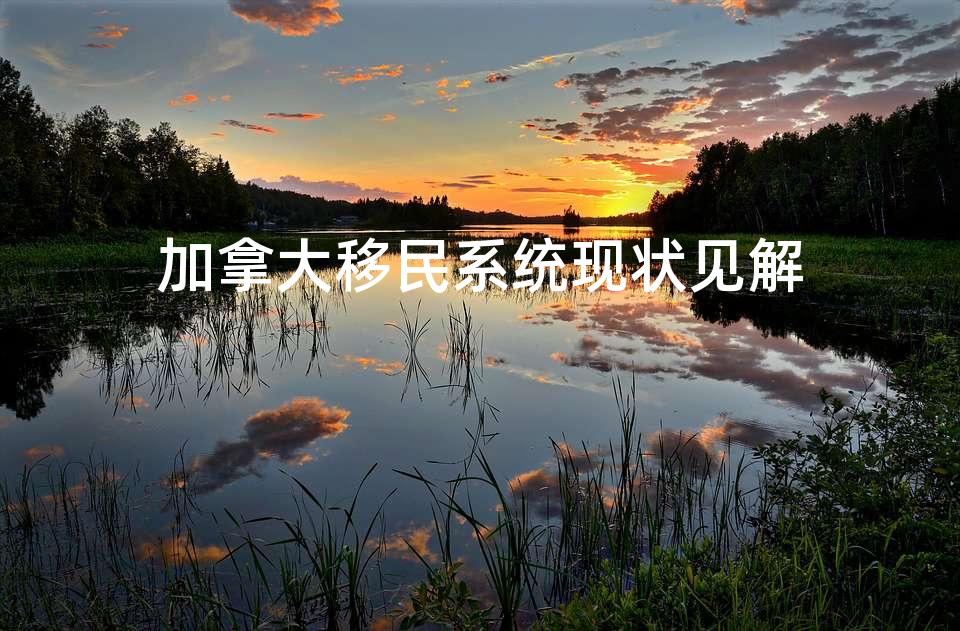 加拿大移民系统现状见解