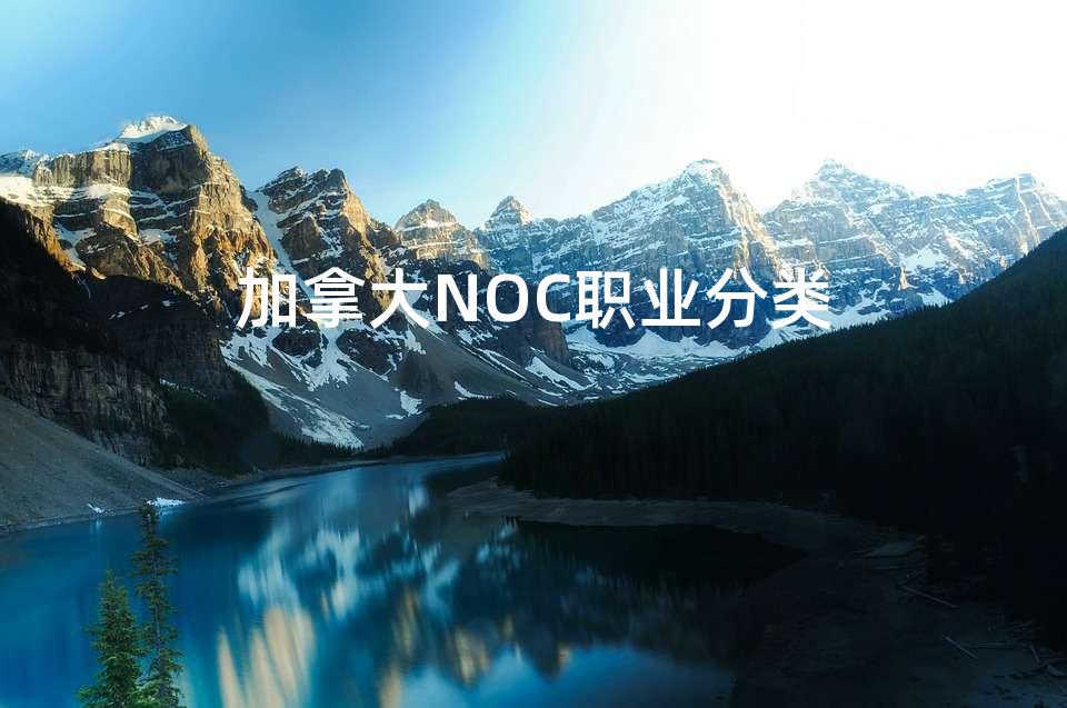 加拿大NOC职业分类