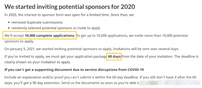 1月5日加拿大父母担保移民开始抽签