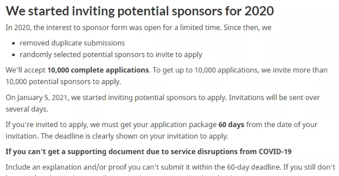 1月5日加拿大父母团聚移民抽签启动！