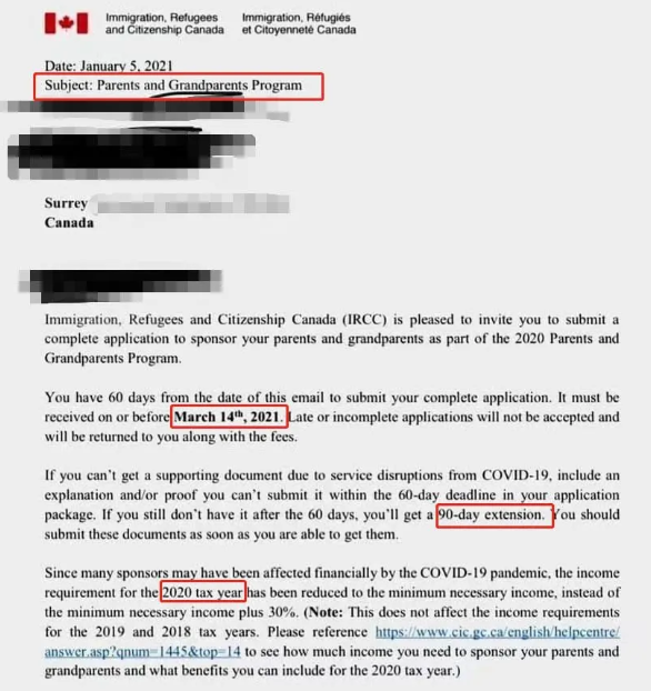 1月5日加拿大父母团聚移民抽签启动！