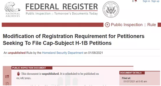 2021年美国H1B改革内容都有哪些？