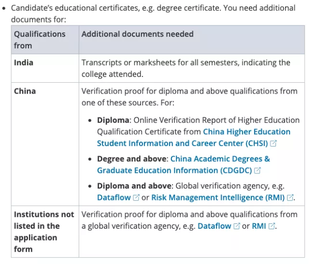 新加坡EP申请学历认证机构有哪些？