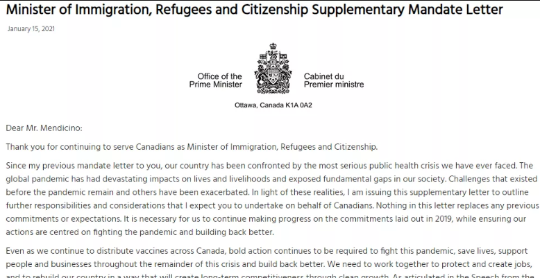 2021年移民仍是加拿大经济和社会发展的核心任务