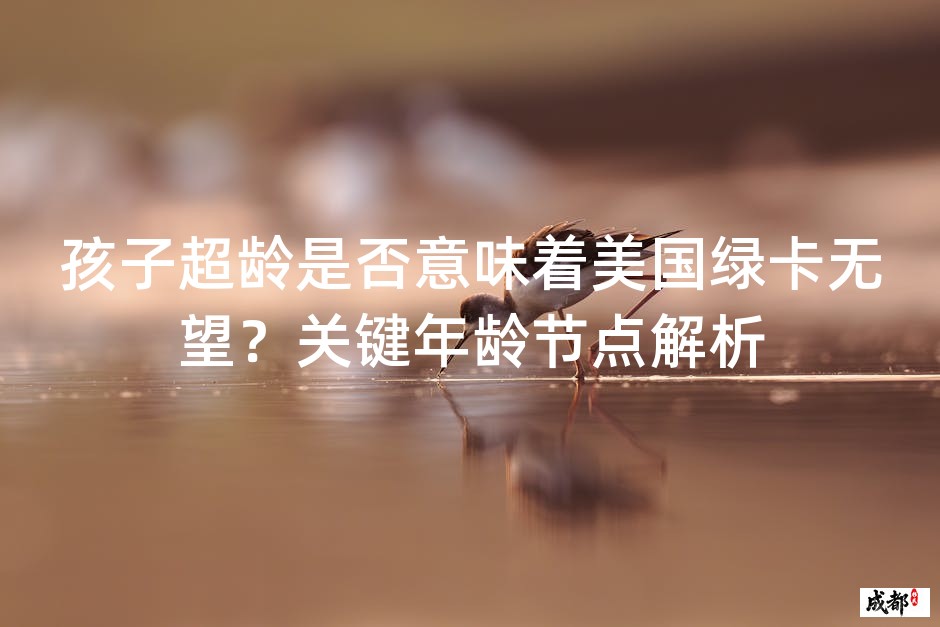 孩子超龄是否意味着美国绿卡无望？关键年龄节点解析