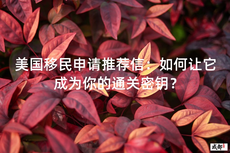 美国移民申请推荐信：如何让它成为你的通关密钥？