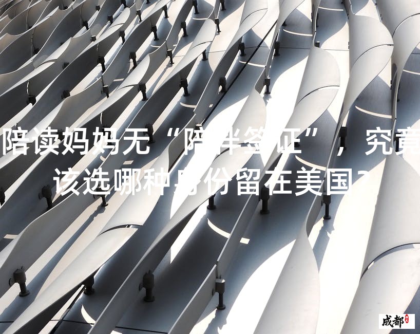 陪读妈妈无“陪伴签证”，究竟该选哪种身份留在美国？