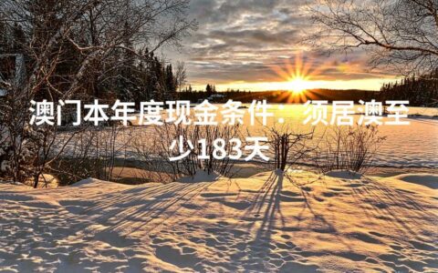 澳门本年度现金条件：须居澳至少183天